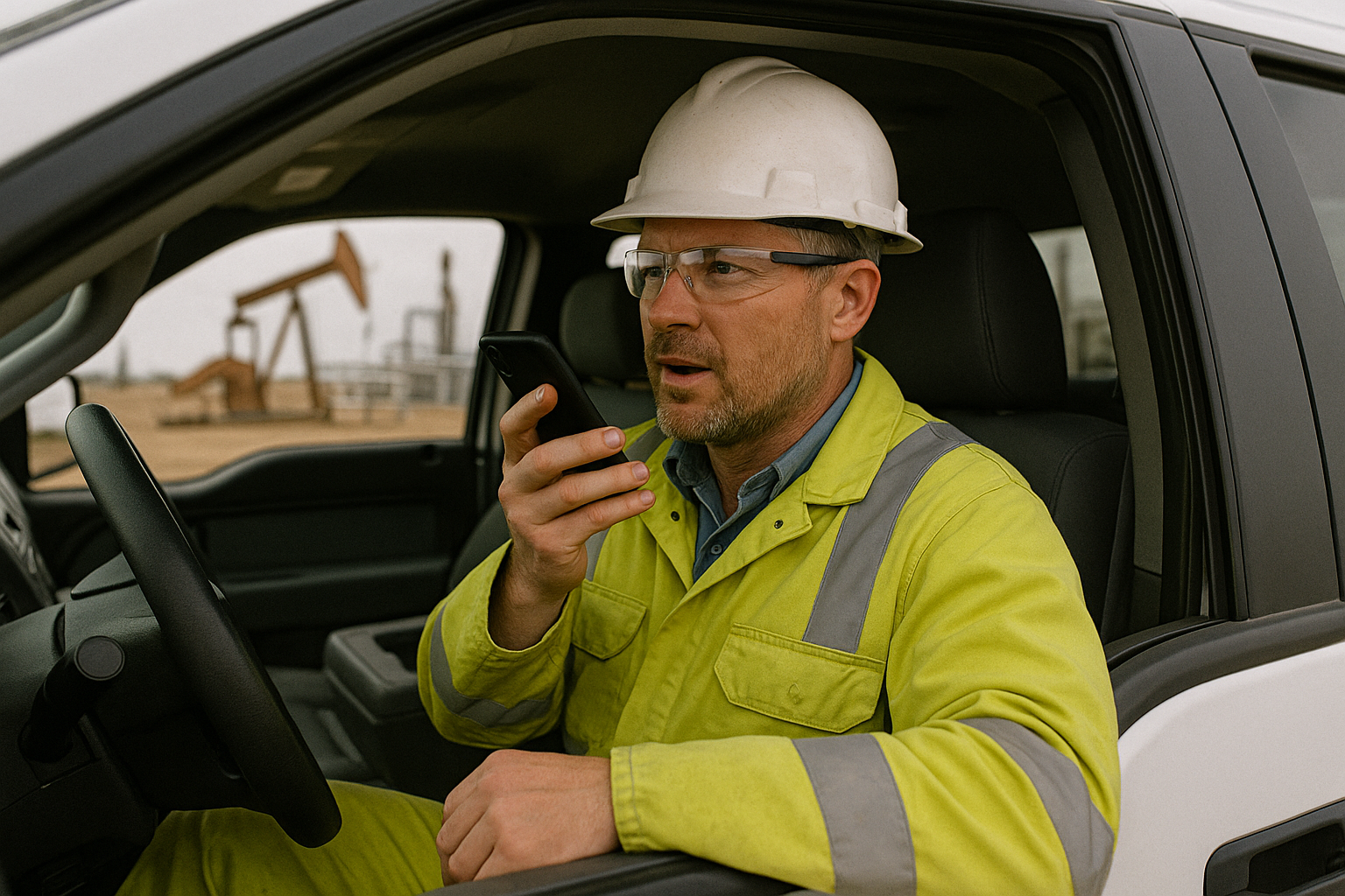 Oil & Gas worker on-site