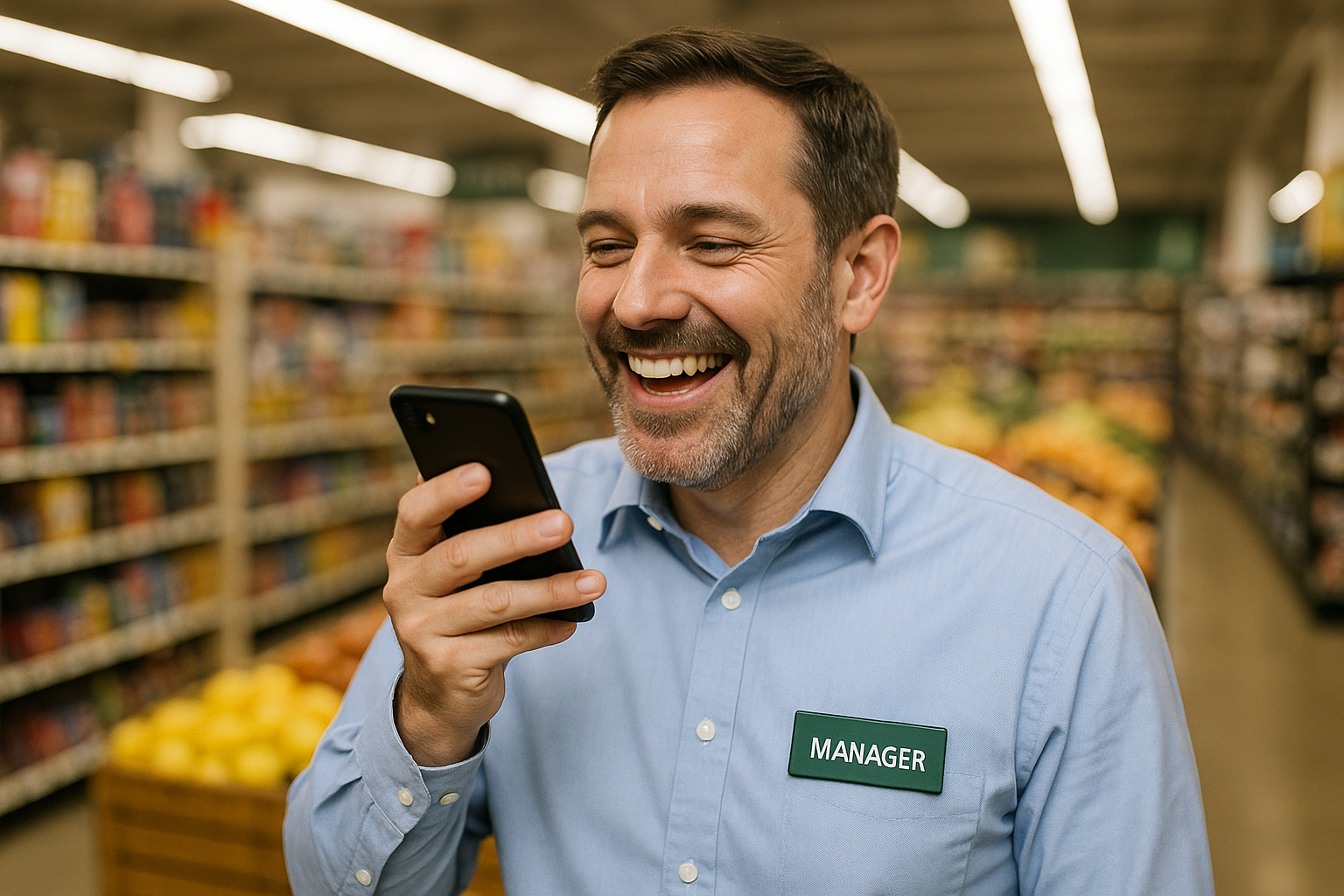Retail worker on-site